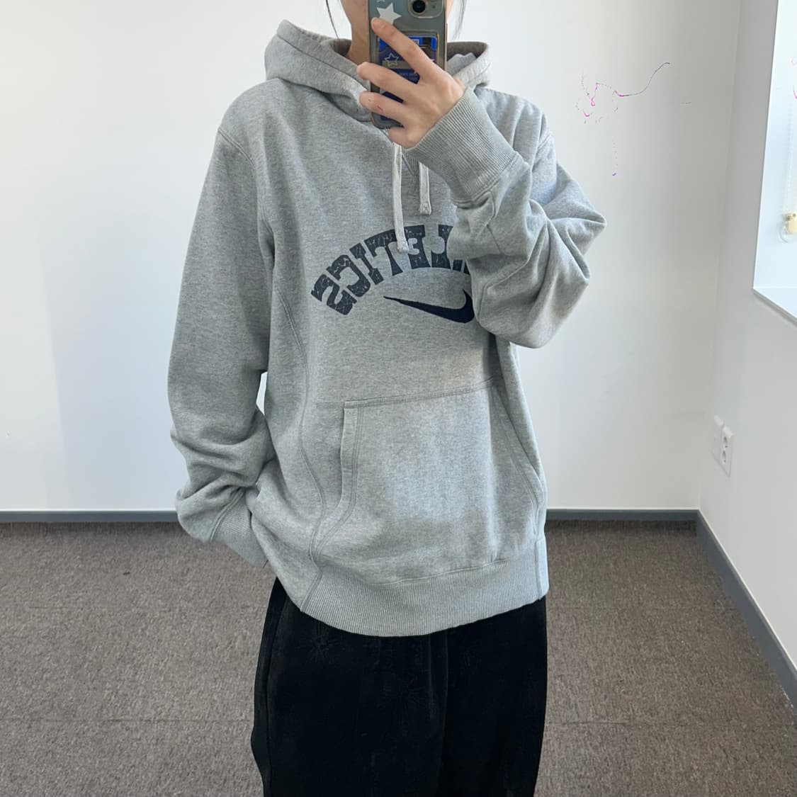 Nike 나이키 네이비로고 그레이 후드티  상품이미지2