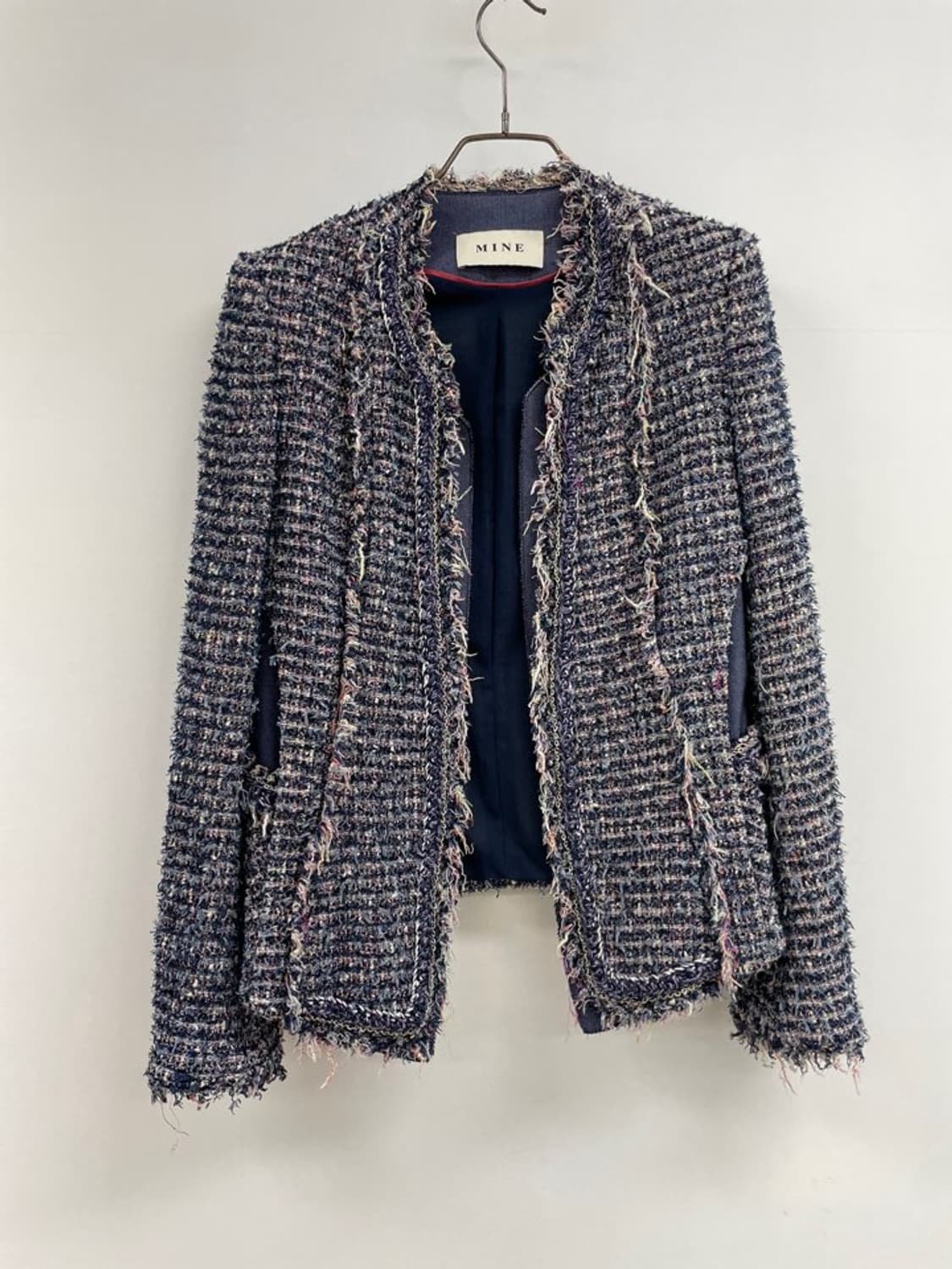 한섬 마인 이태리원단 트위드 자켓 네이비 상품이미지1
