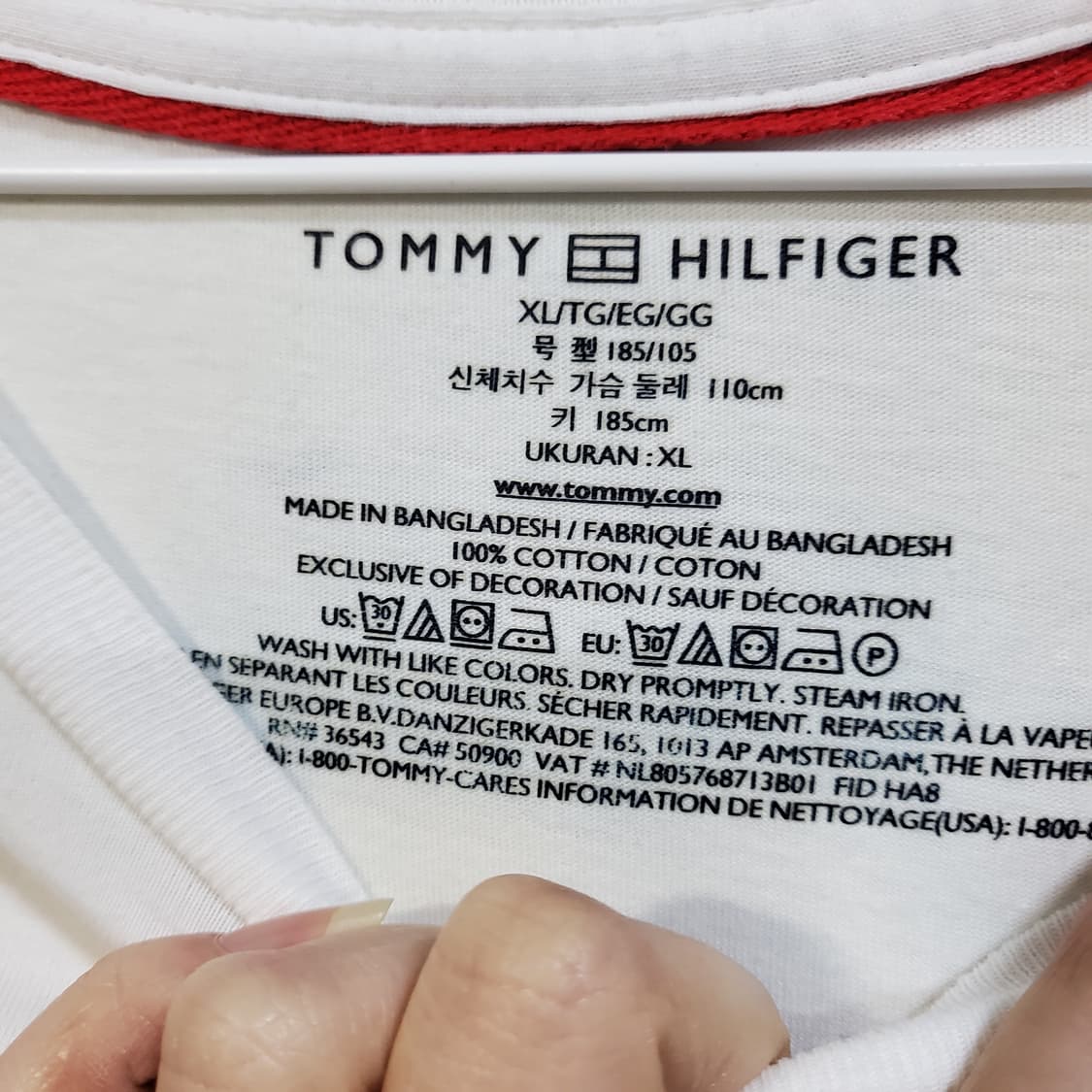 타미힐피거 오버핏 라운드 반팔티  상품이미지4