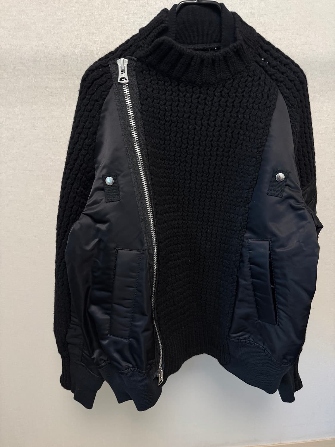 Sacai 23aw knit mix bomber 상품이미지5