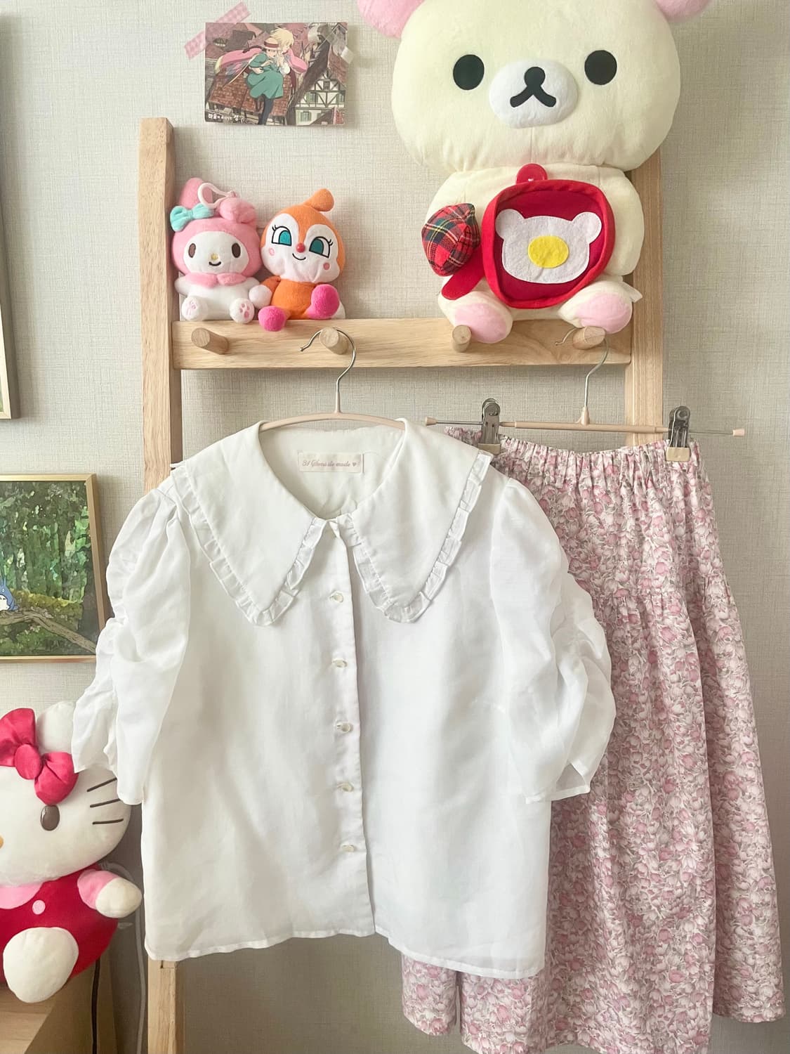 모리걸 빈티지 카라 레이스 블라우스 🎀🤍 상품이미지1