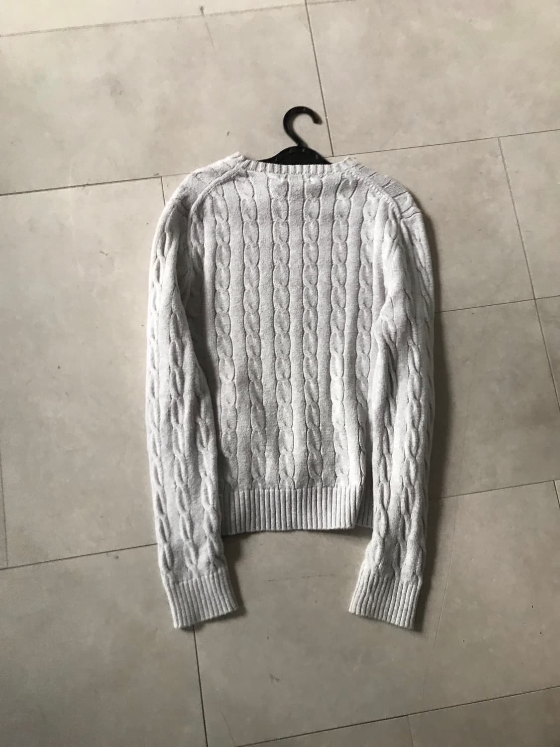 폴로 연그레이 케이블 니트 상품이미지10