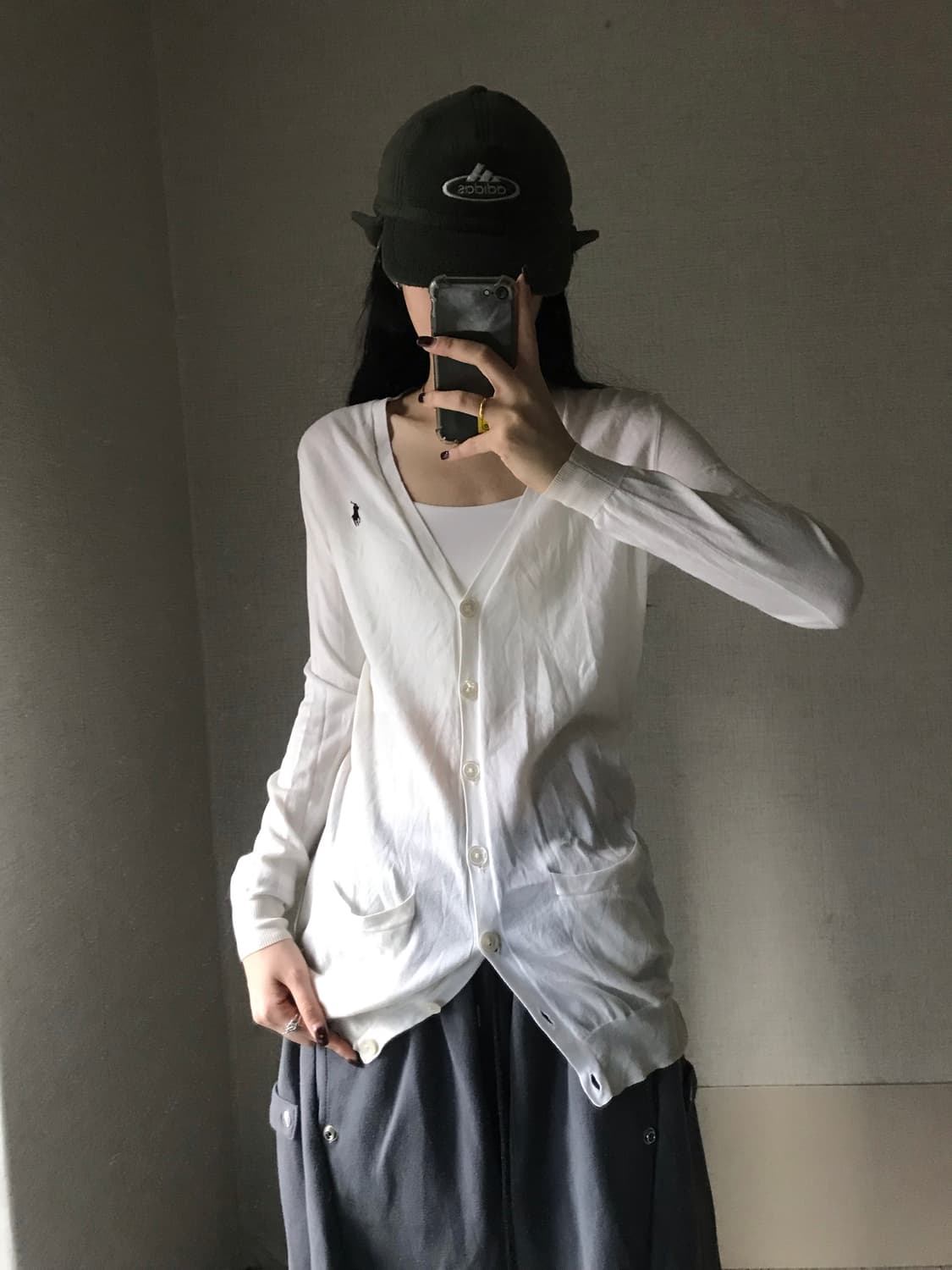 폴로 아이보리 니트가디건 상품이미지3