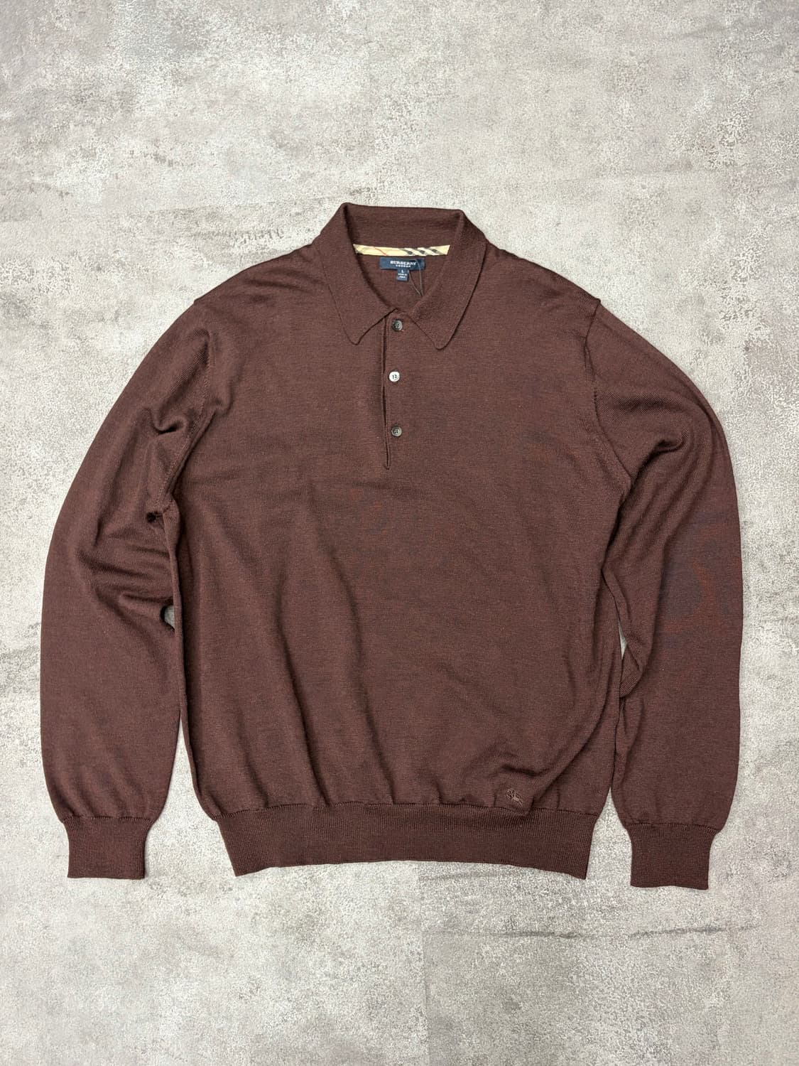 버버리 기마로고 브라운 긴팔 카라 니트 상품이미지1