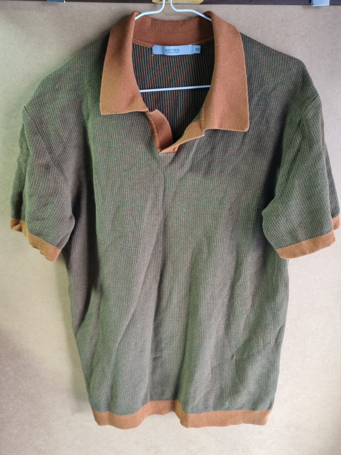 코오롱 시리즈 남성 니트 반팔티  상품이미지1