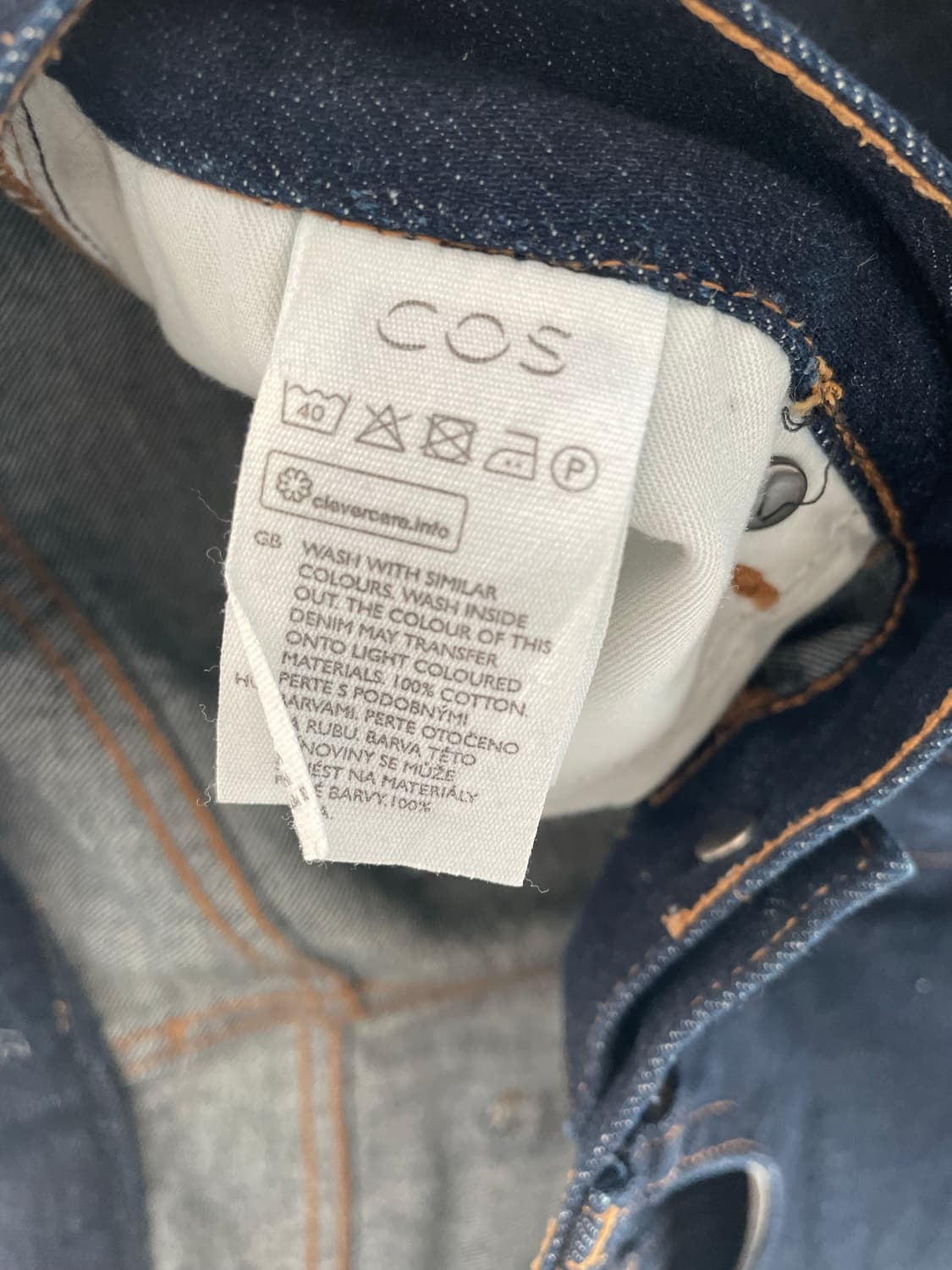 COS 코스 straight turn-up jean (size 27) 상품이미지6