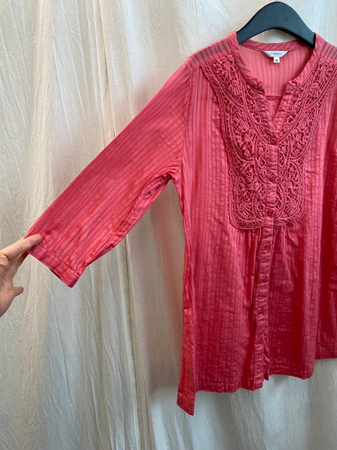 ON LOVE OFF 마젠타 7부 블라우스(M) 상품이미지6