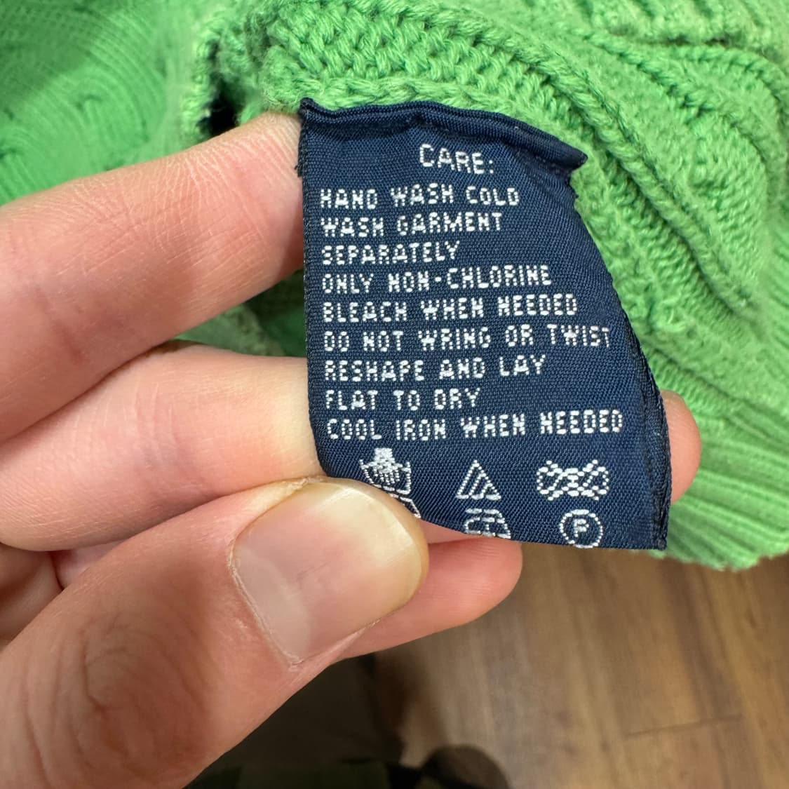 폴로 랄프로렌 케이블 니트 핑크 포니 포인트 라이트그린 상품이미지7