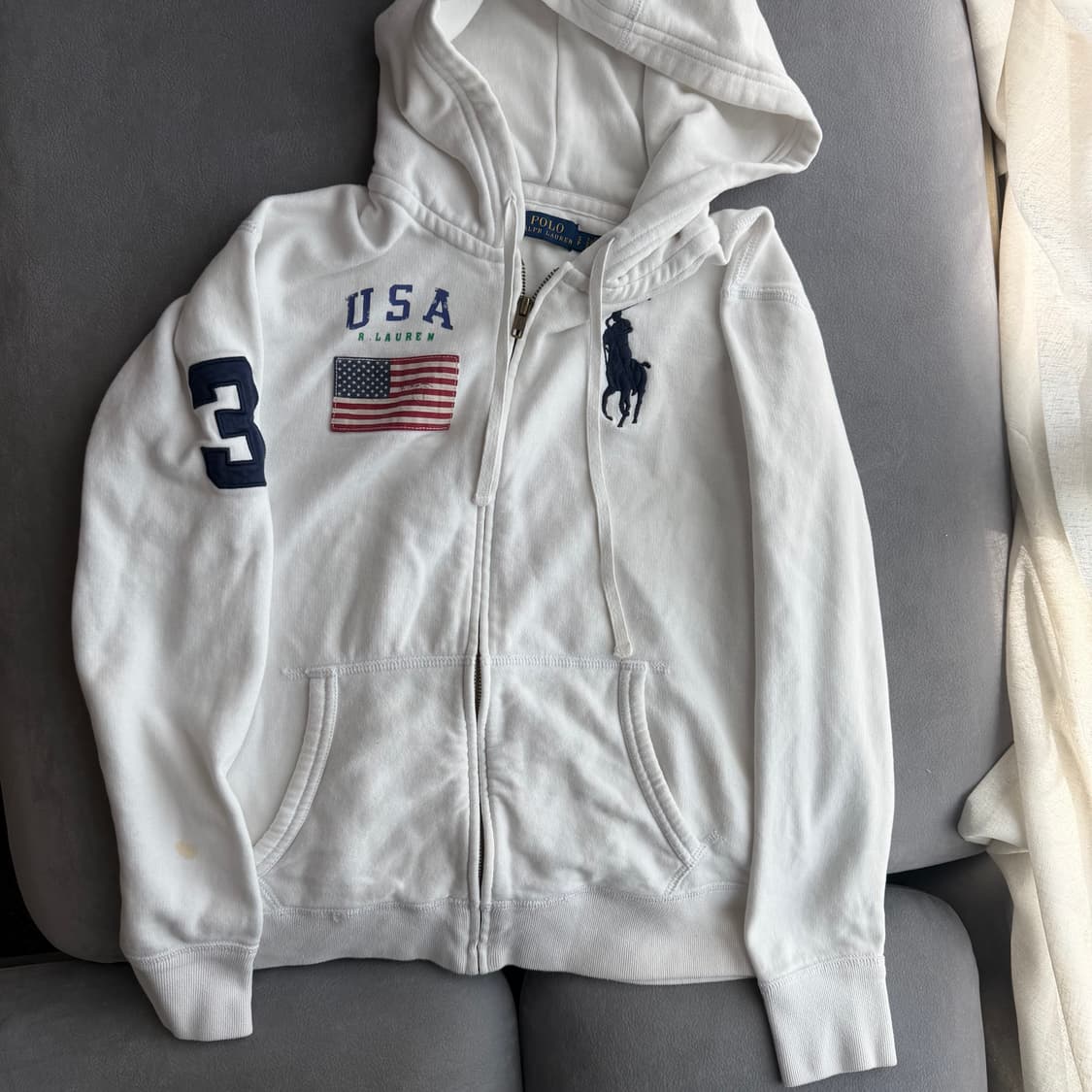 폴로 랄프로렌 빅포니 USA 성조기 후드집업 상품이미지1