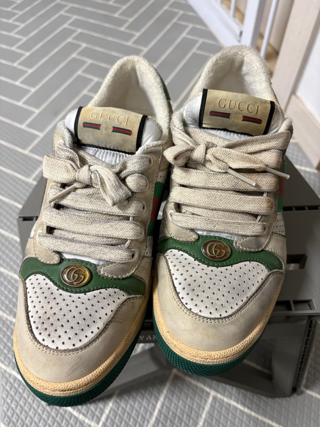 구찌 스크리너 스니커즈 그린 37 상품이미지1