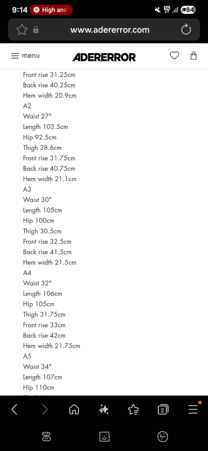 아더에러 메종키츠네 포그 데님 A3 청바지 fog denim 팬츠 상품이미지10
