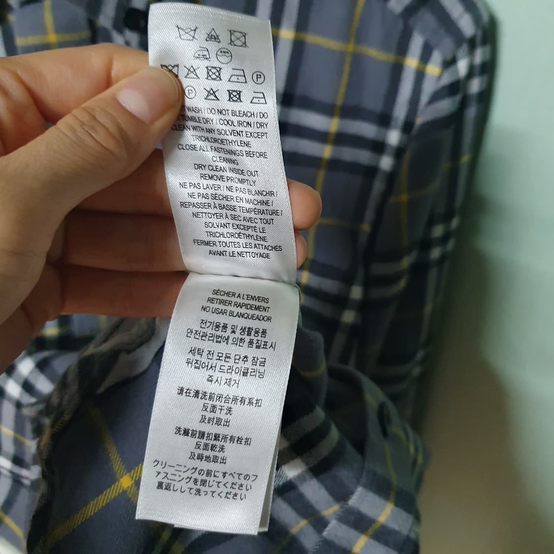 버버리 체크 셔츠 L 상품이미지7