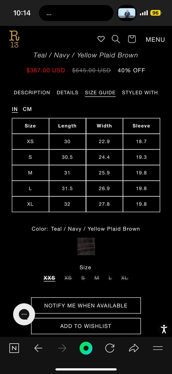 r13 슈레드 셔츠 상품이미지5