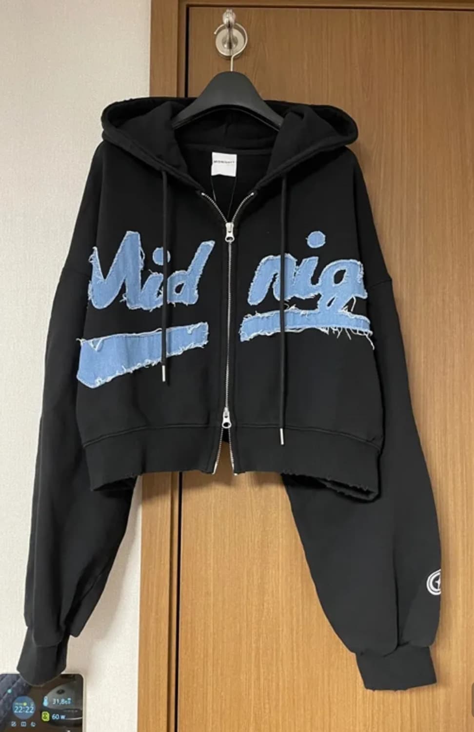 미드나잇무브 크롭 데님 후드집업 상품이미지3