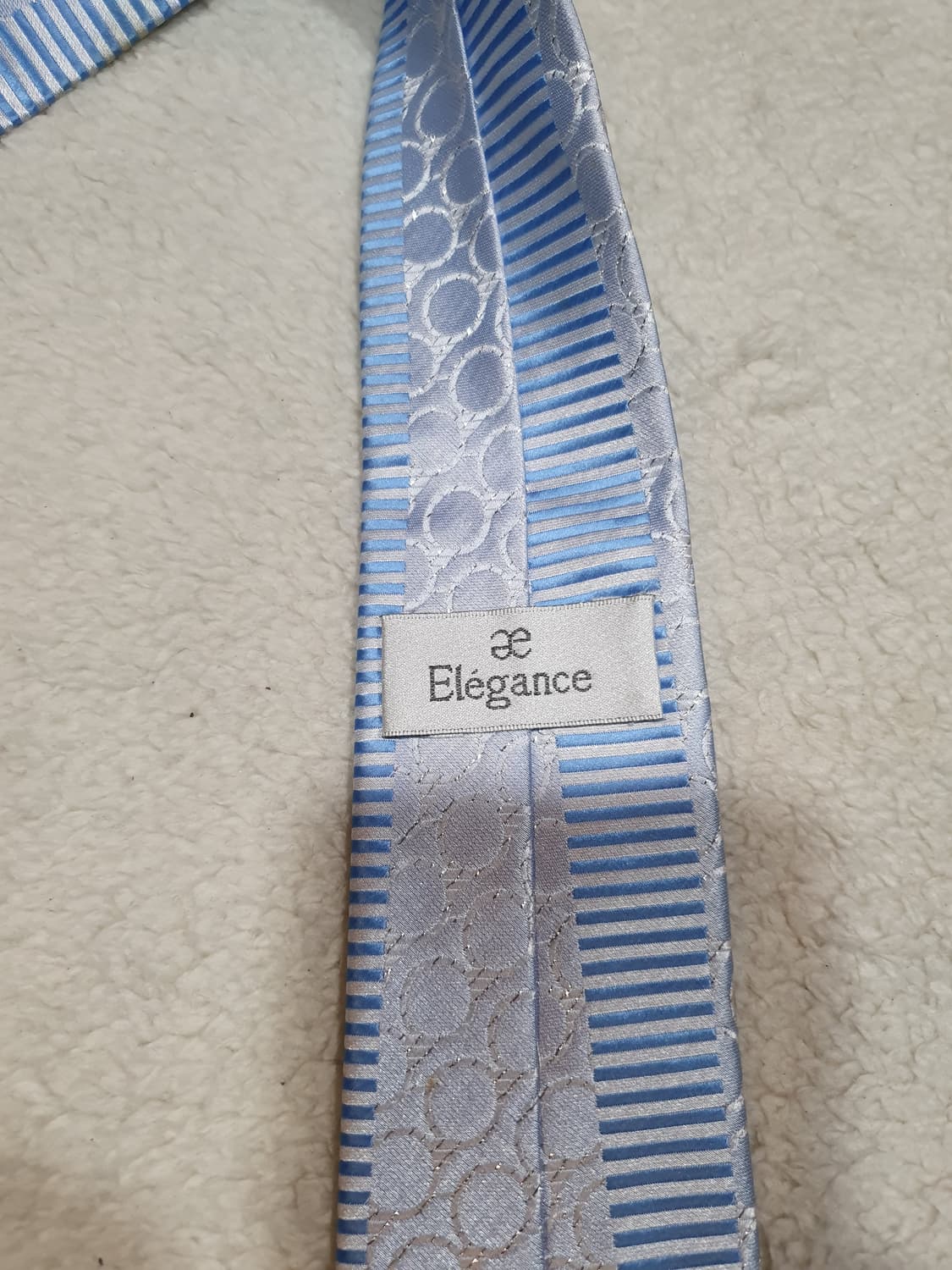 하늘색 패턴 정장 넥타이 상품이미지2