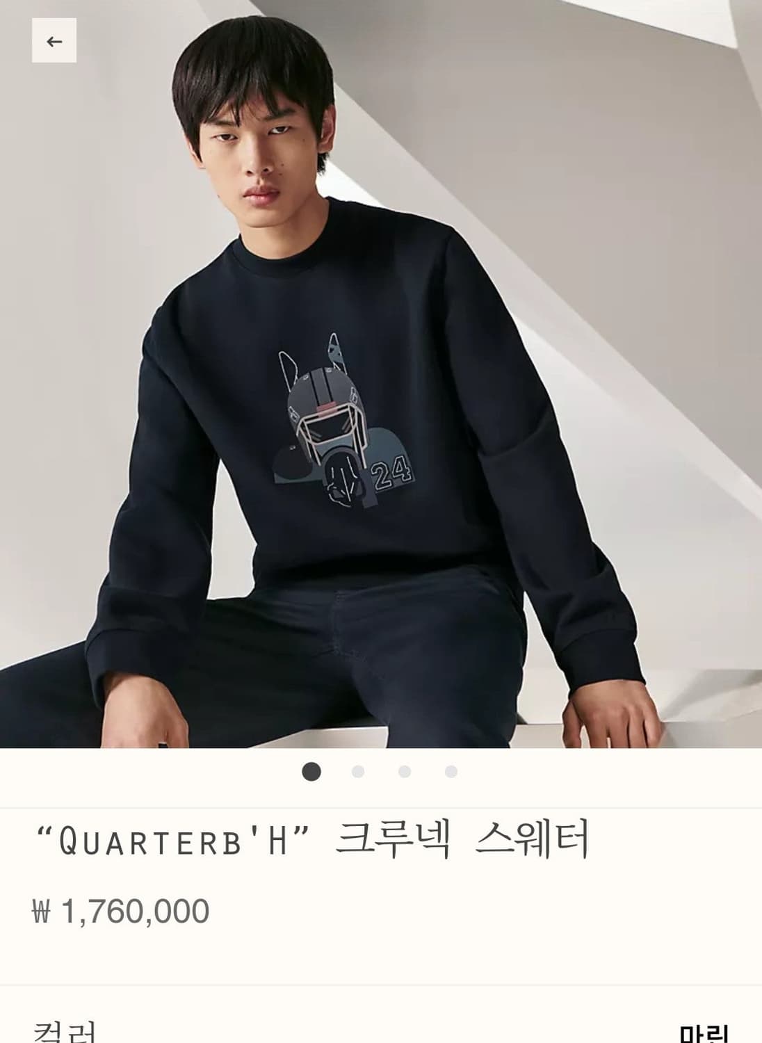 23FW 에르메스 QuarterB H 맨투맨 스웨터 L 상품이미지2