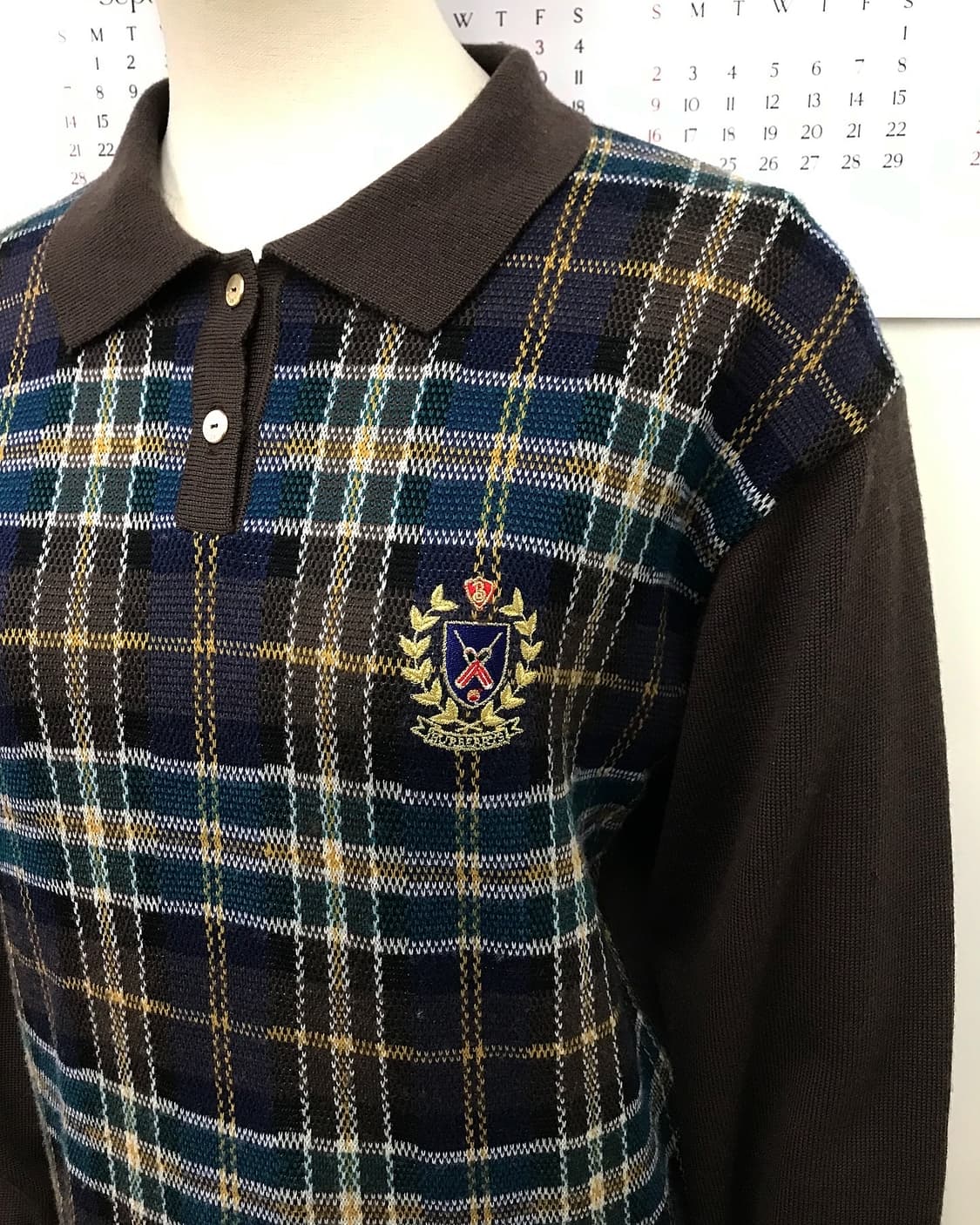 버버리 울 금장 체크 카라 니트 상품이미지8