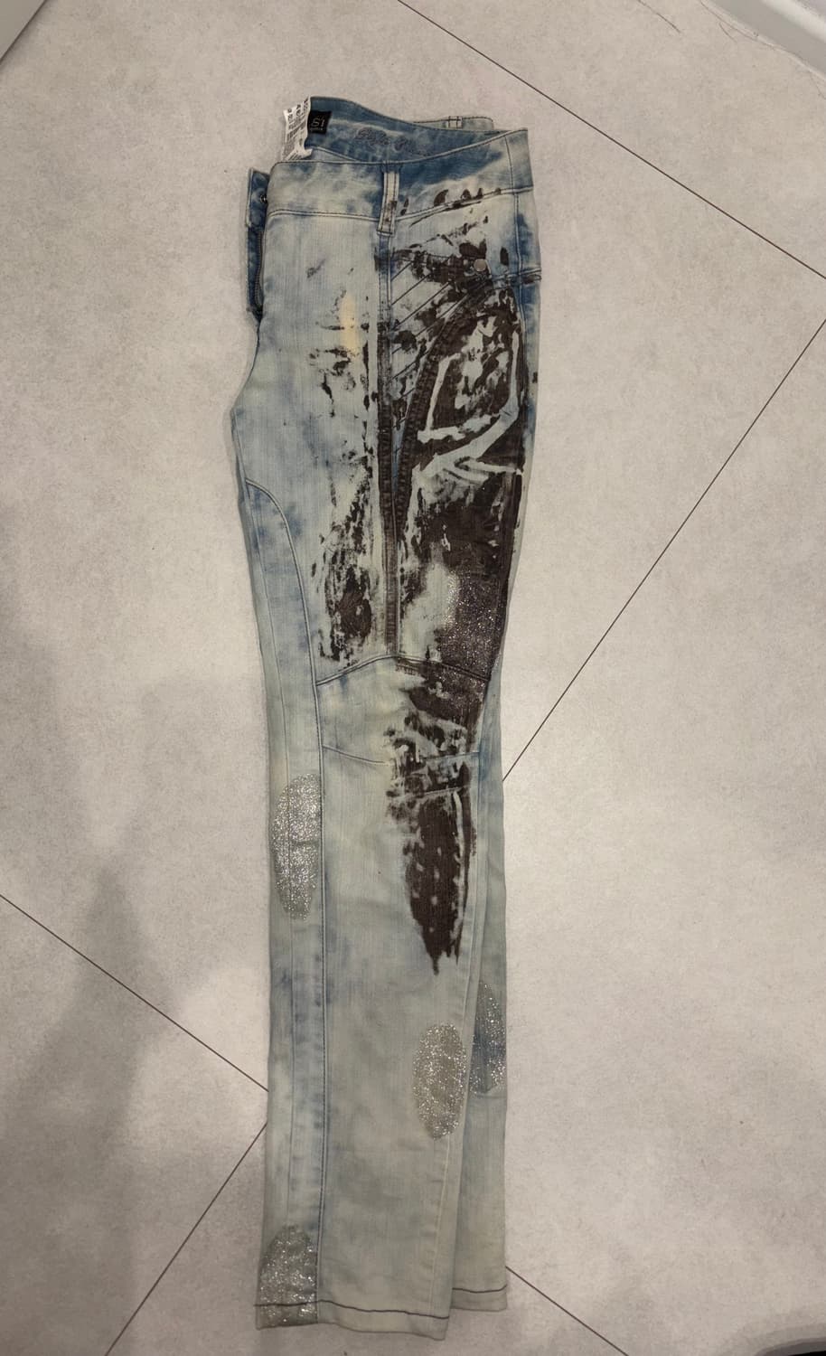 로우라이즈  빈티지 청바지 상품이미지3