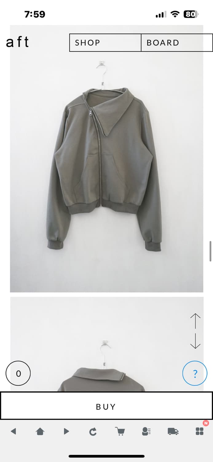 에프터먼데이 하이넥 언발란스 집업 상품이미지5