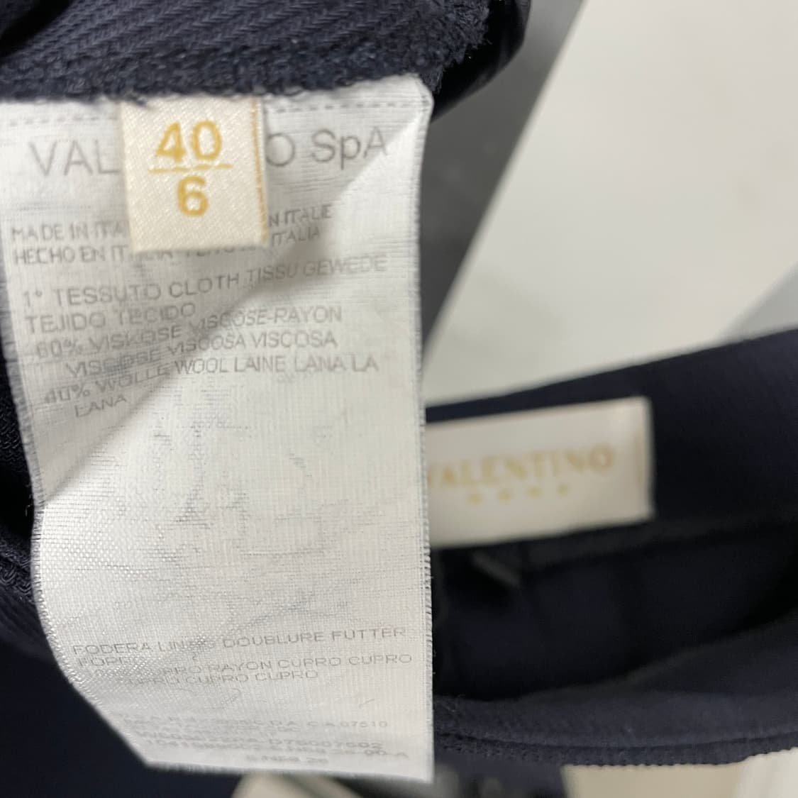 발렌티노 네이비 슬랙스 40(W) 상품이미지6