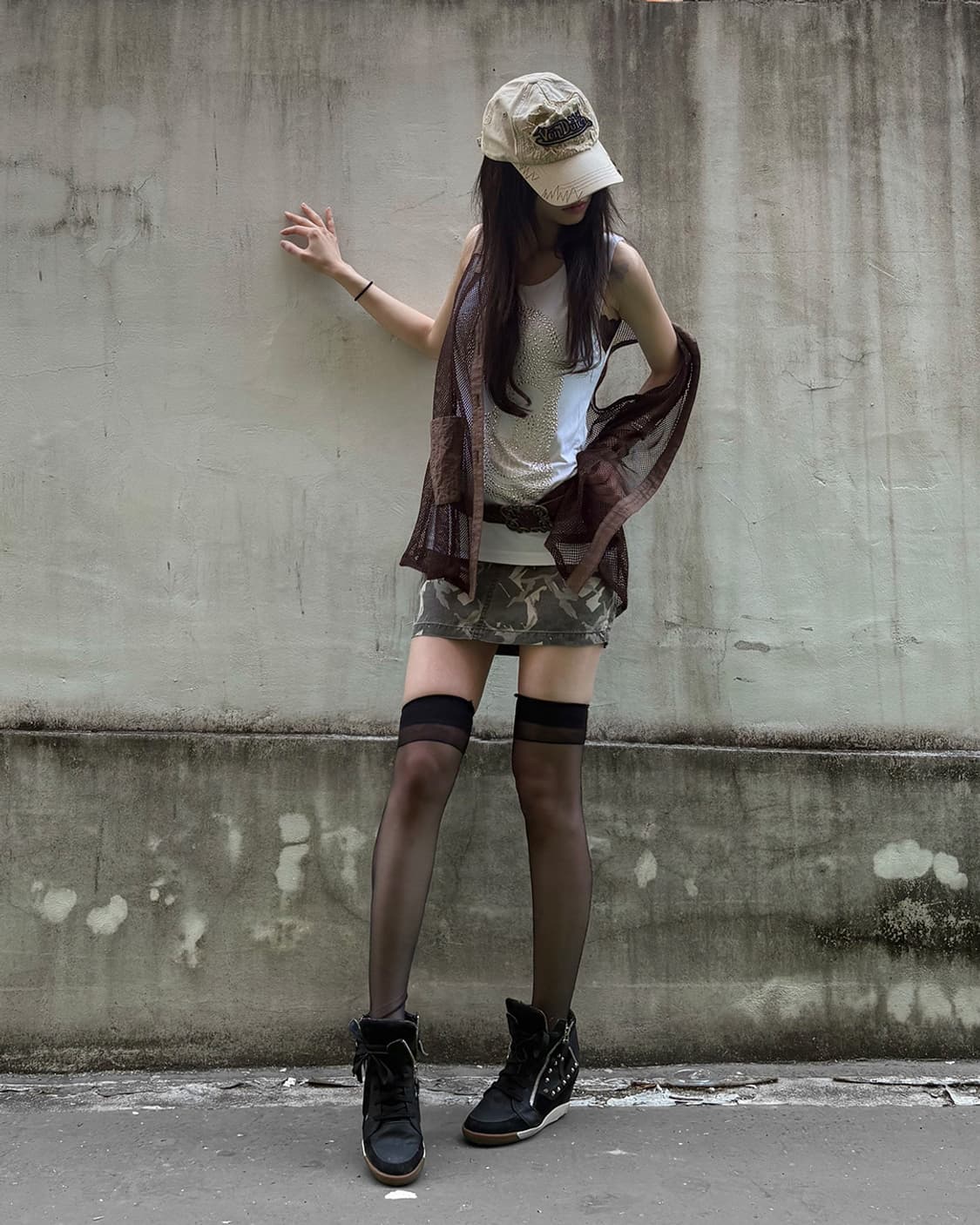 00‘s grunge mesh vest 상품이미지3