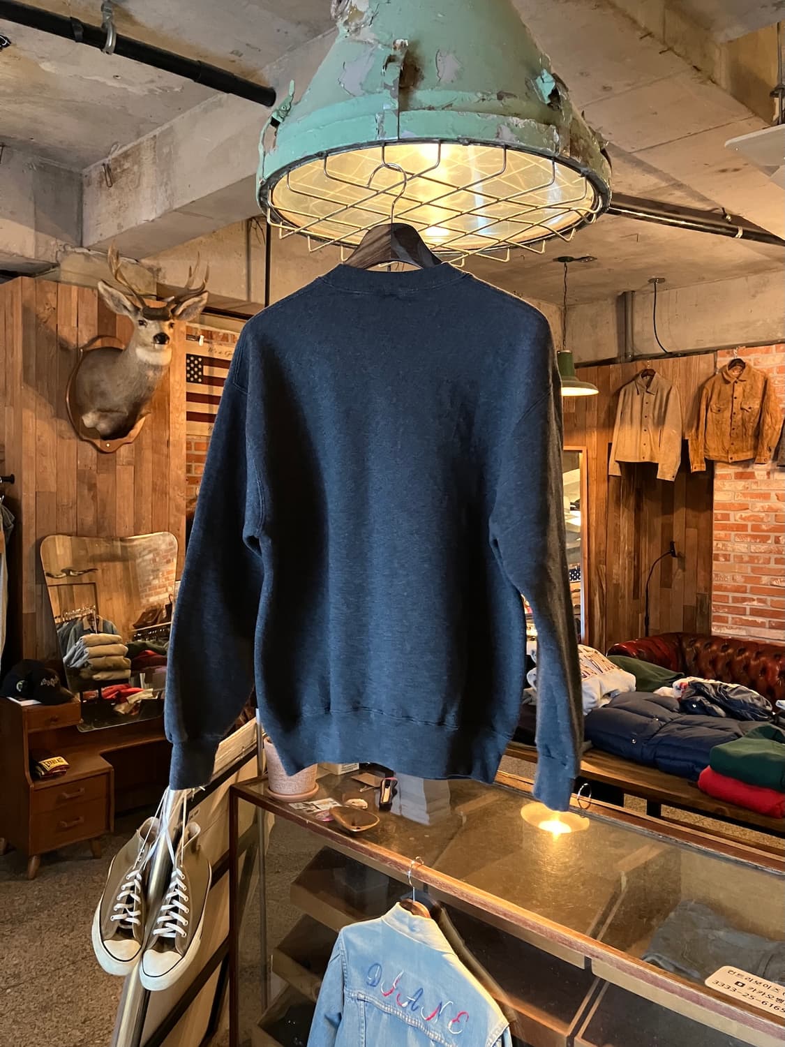 90s USA 빈티지 러셀 플레인 스웻 셔츠 맨투맨 상품이미지3