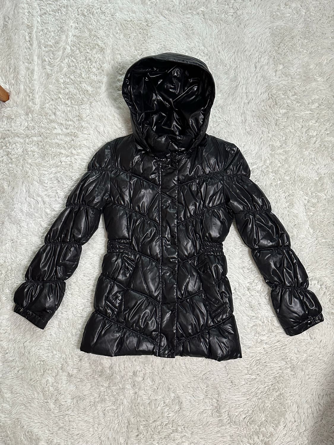 NII Qualified 블랙 후드 패딩 S(90) 상품이미지1