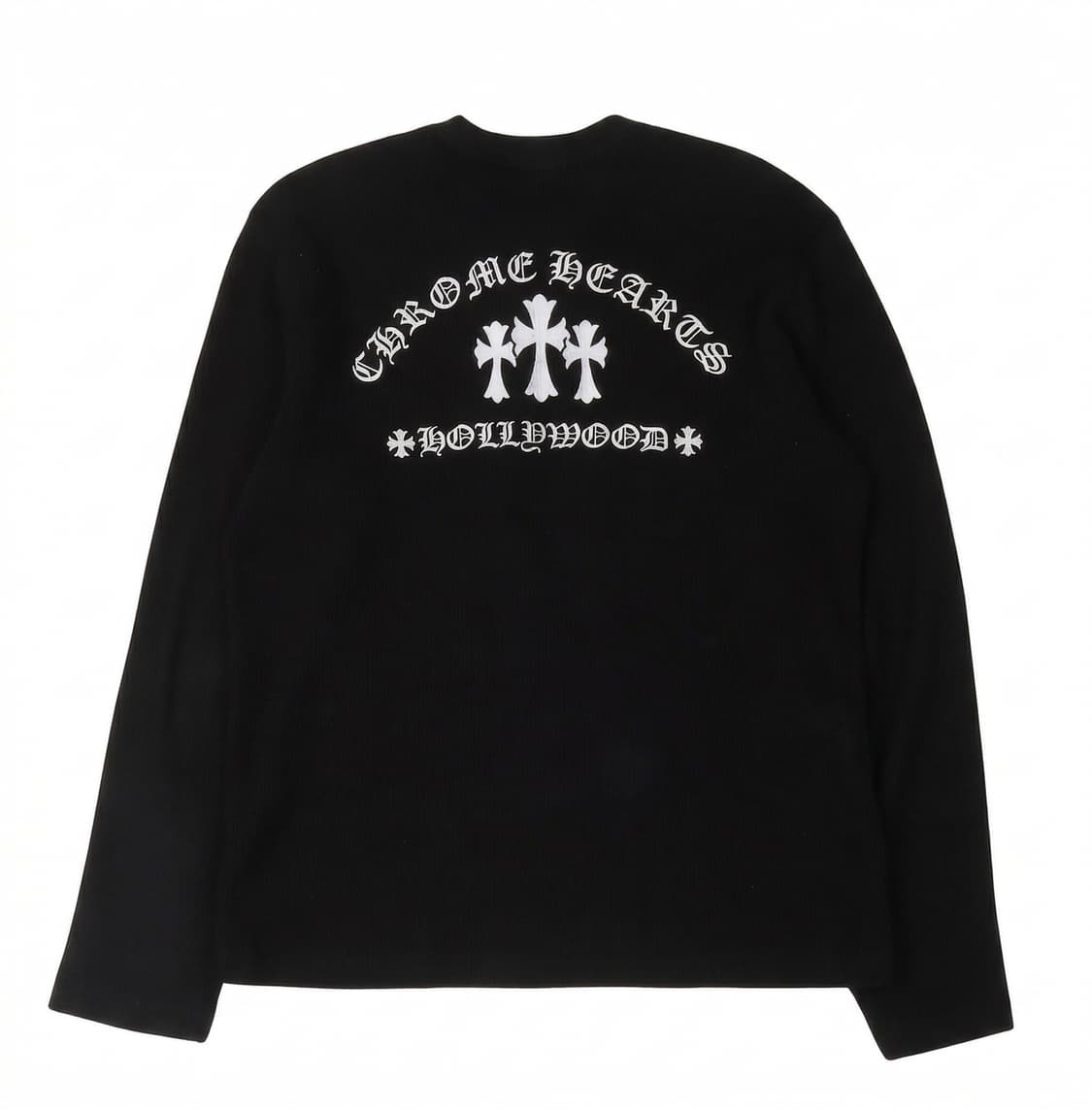 [XL] 크롬하츠 세메터리 헐리우드 헨리넥 와플 니트 블랙 상품이미지1