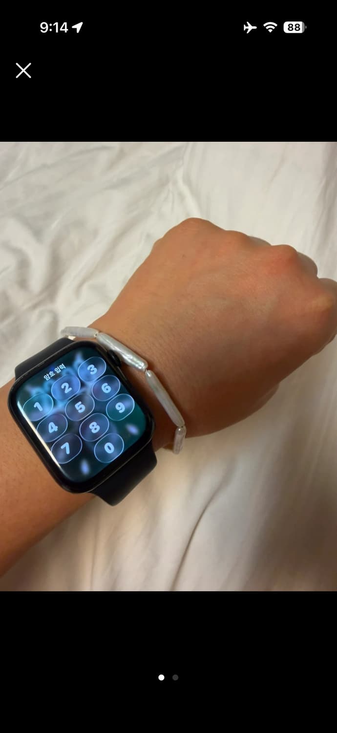 일본 남자 담수 진주 팔찌  20cm 상품이미지1