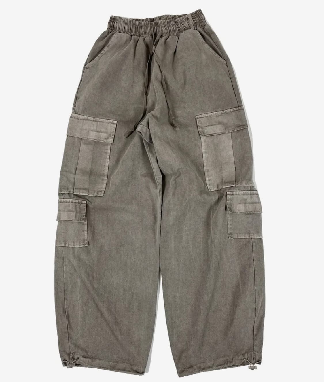 Pigment cotton cargo string wide pants 상품이미지1