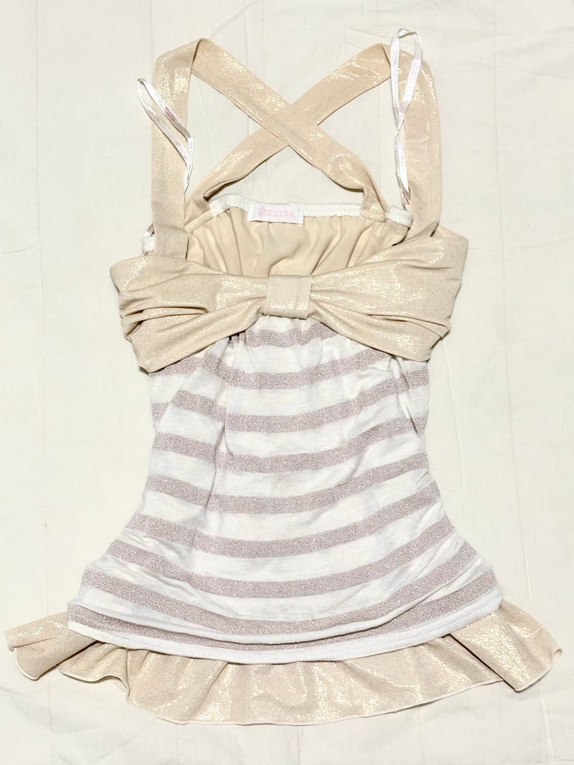 리즈리사 빅리본 스트라이프 나시 슬리브리스 라떼갸루 로걀 히메갸루 상품이미지1