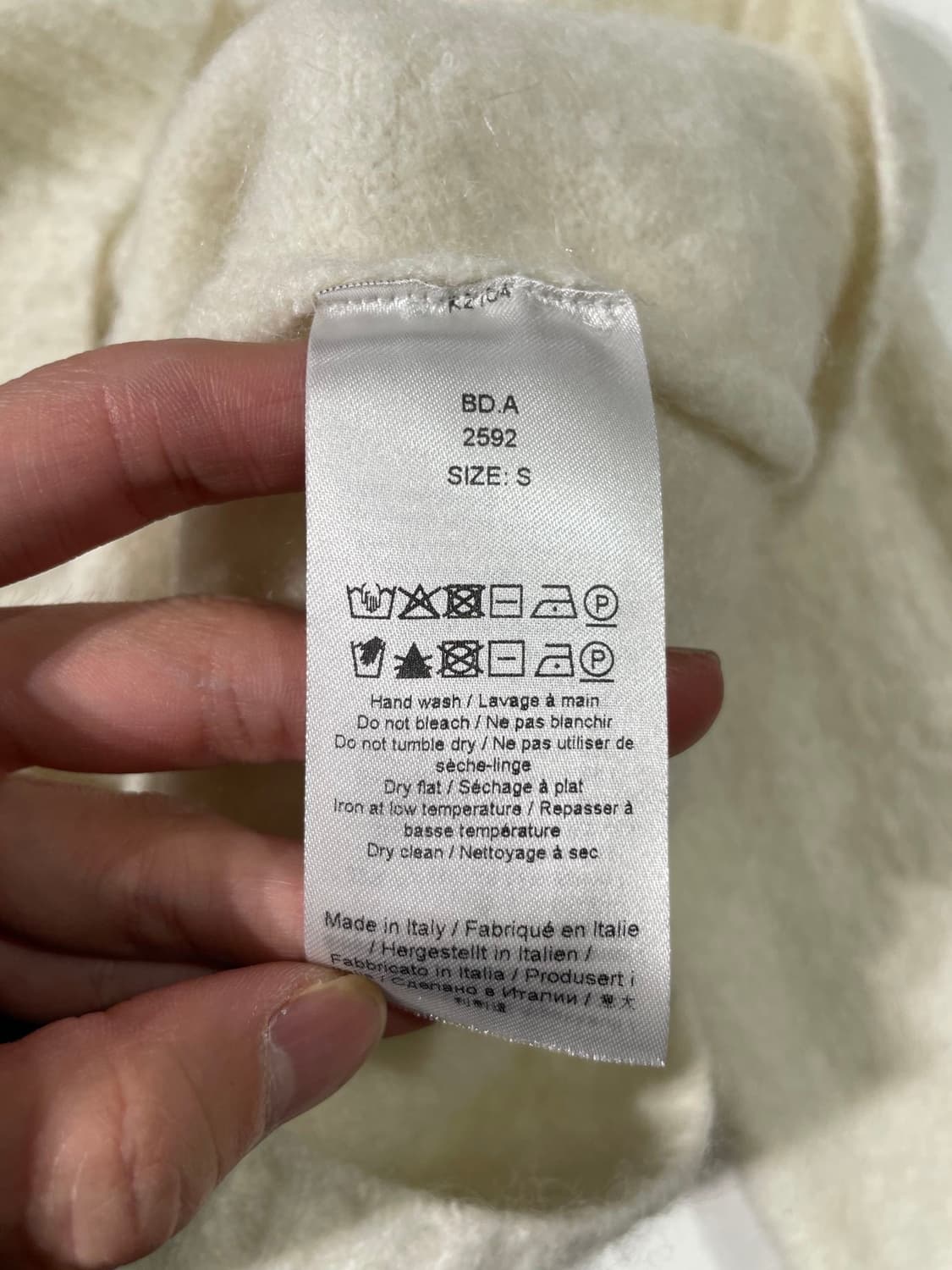 가니 아이보리 브러시드 로고 알파카 울 니트 상품이미지8