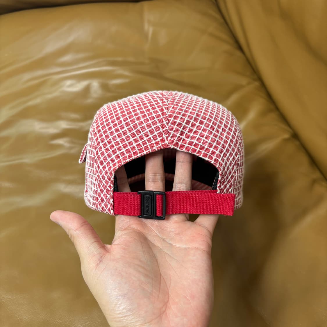Supreme 슈프림 그리드 레드 캠프캡 모자 (Grid Red) 상품이미지7