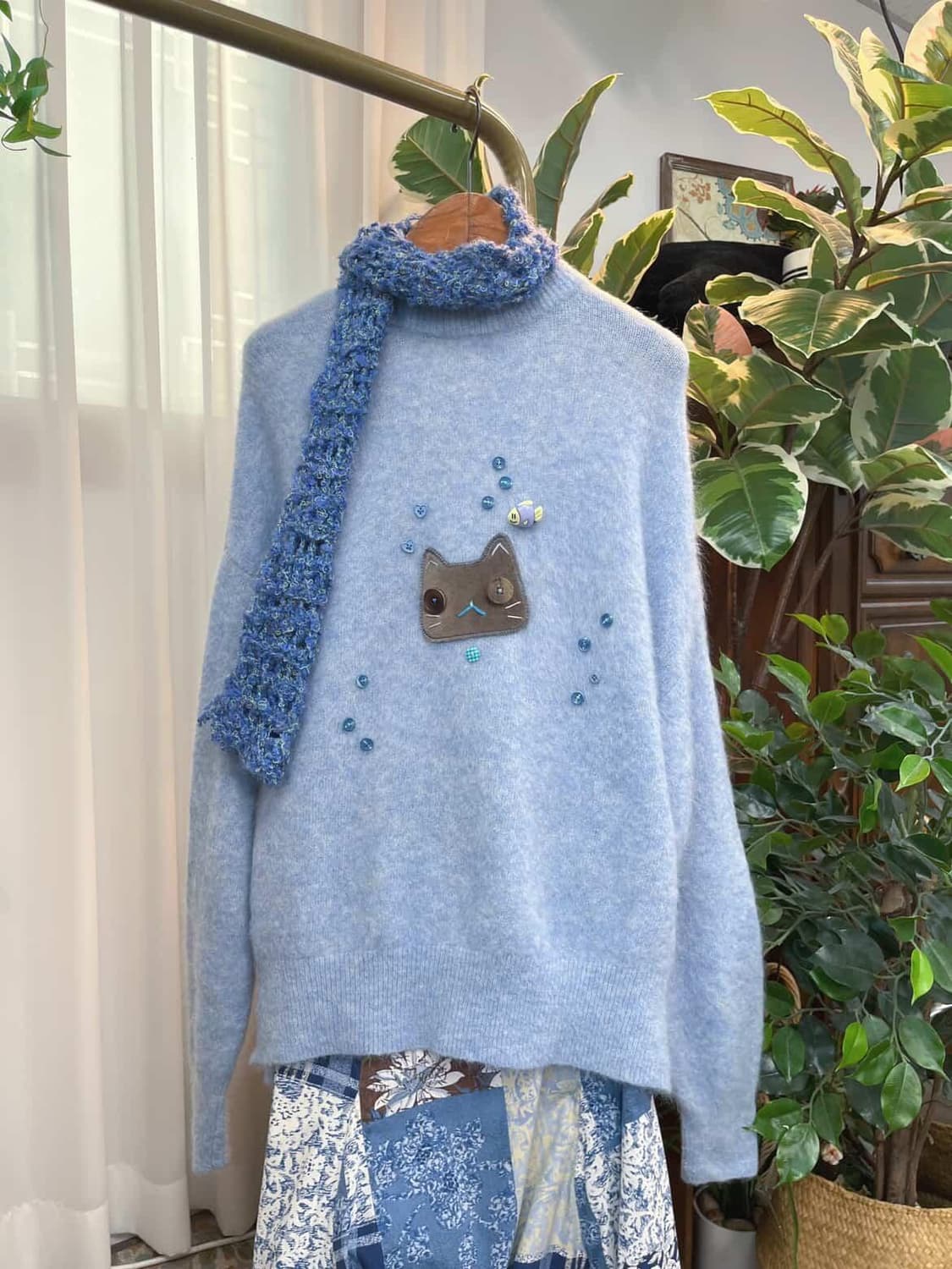 케미컬시스터즈 하늘케냥이 니트 상품이미지1