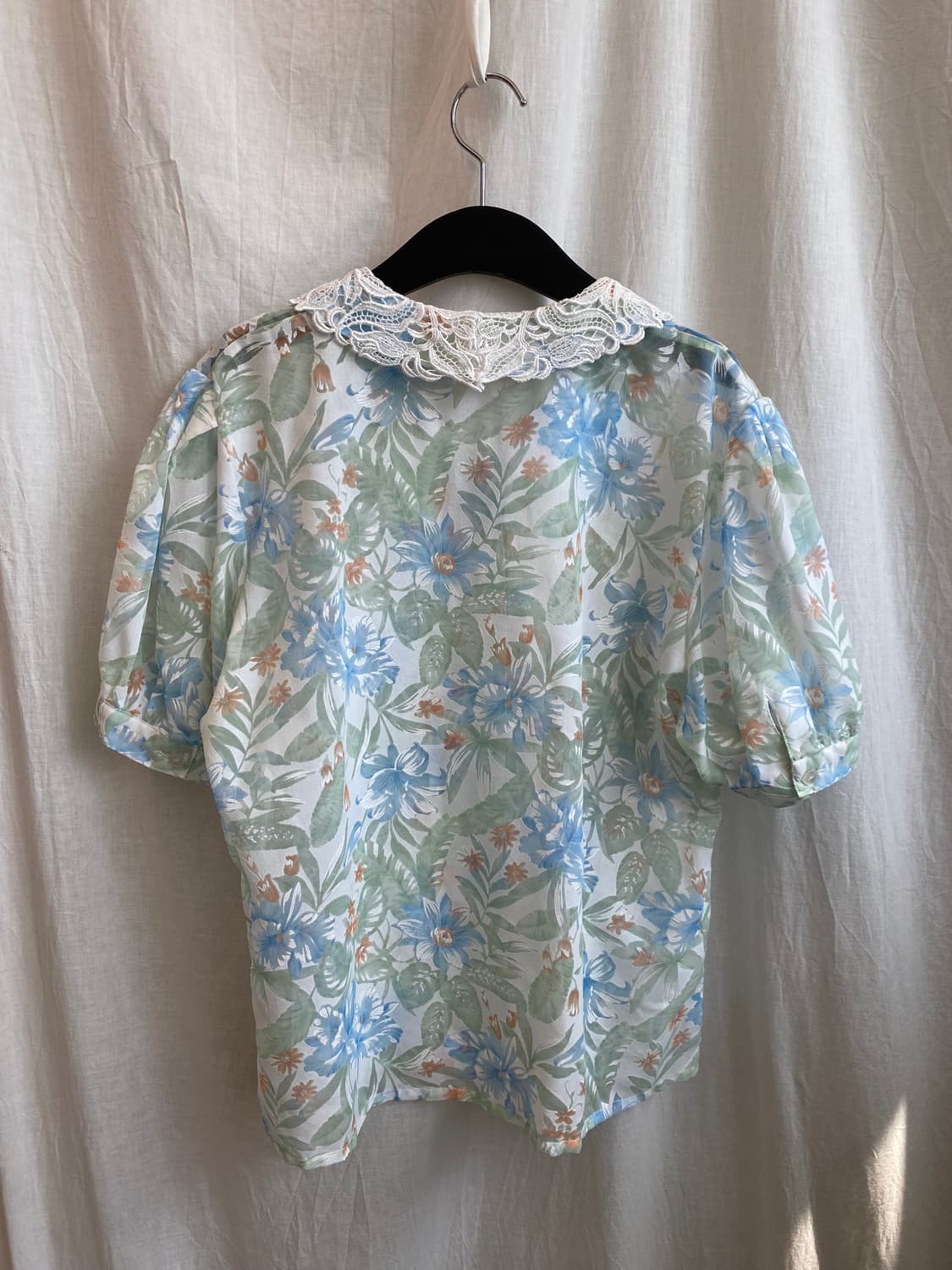 SEZALNA 플라워 반팔블라우스(L-XL) 상품이미지3