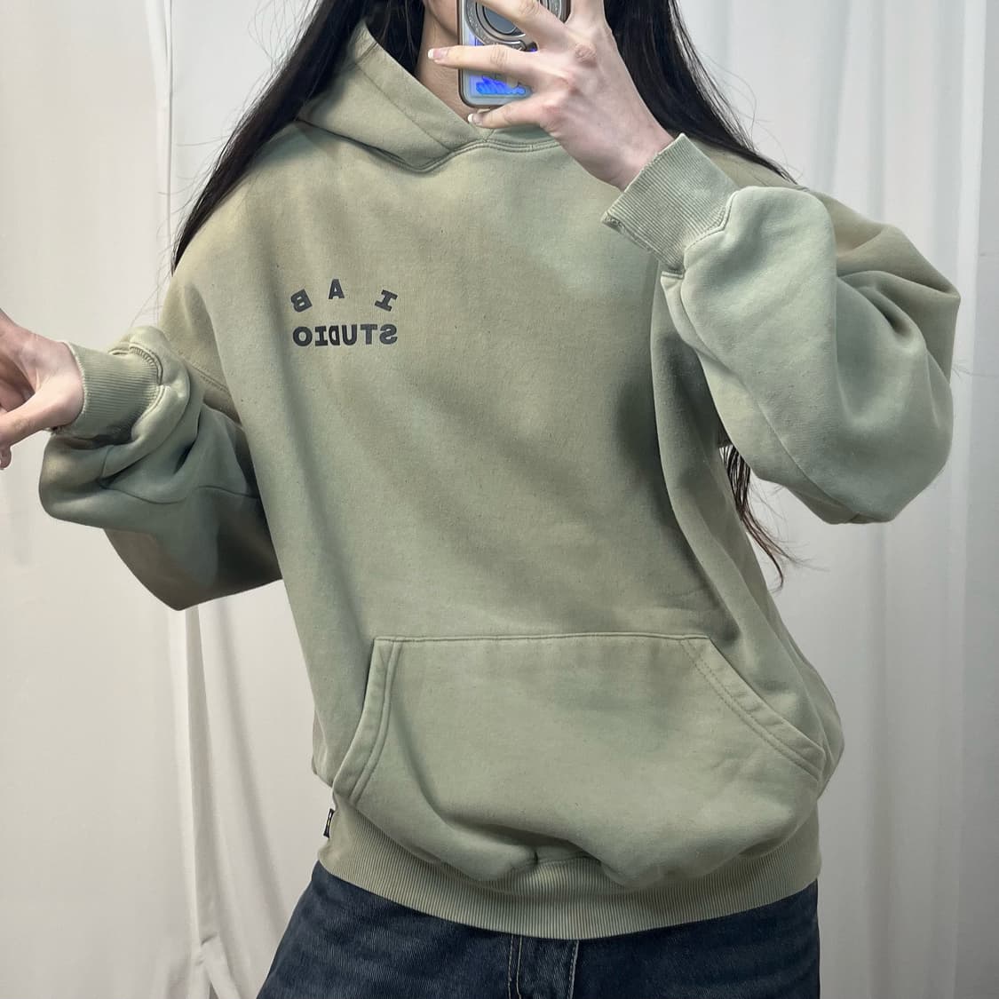 IAB Studio olive green hoodie 상품이미지2