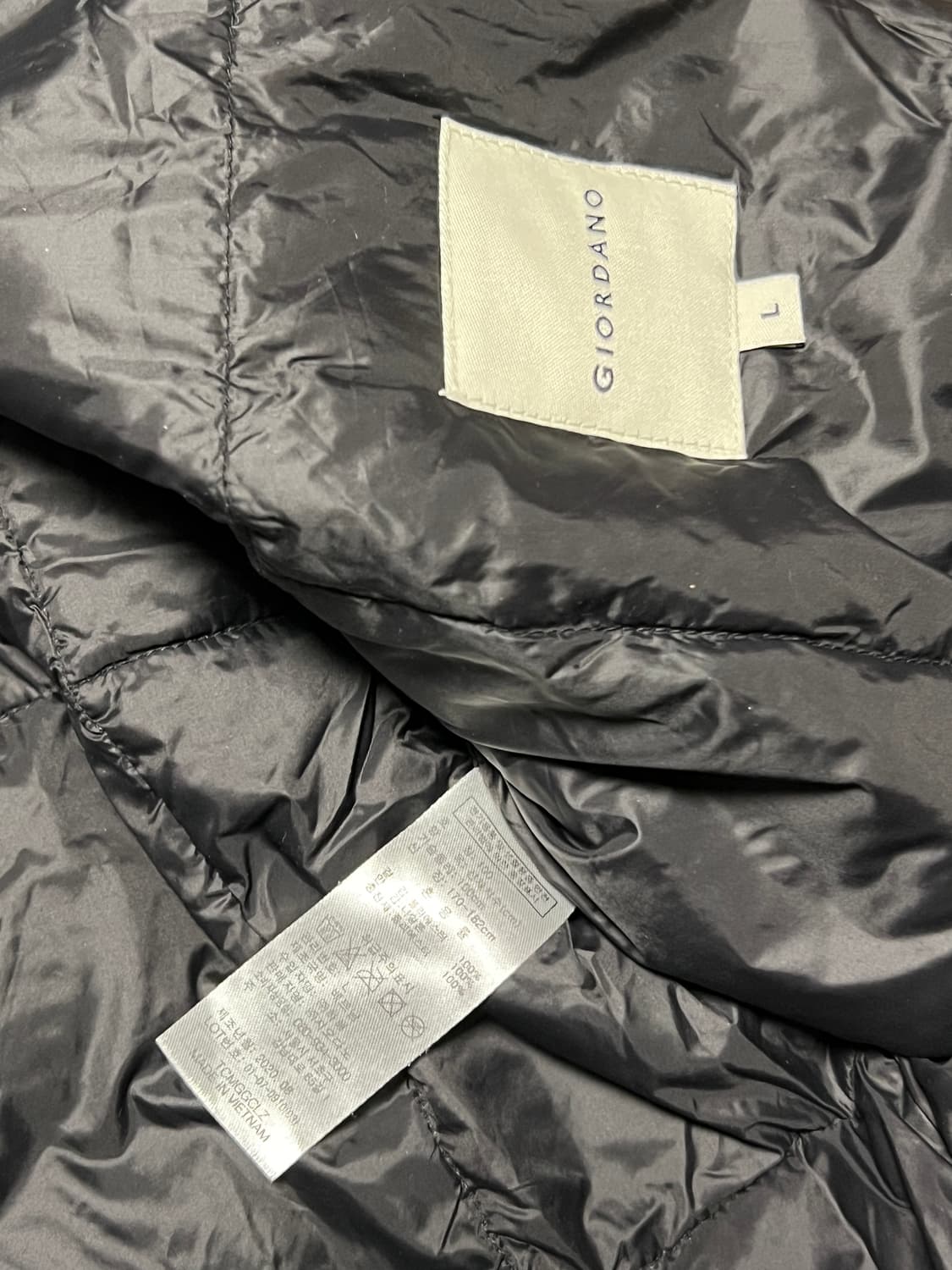 지오다노 경량 패딩 자켓 L 라이트그레이 상품이미지4