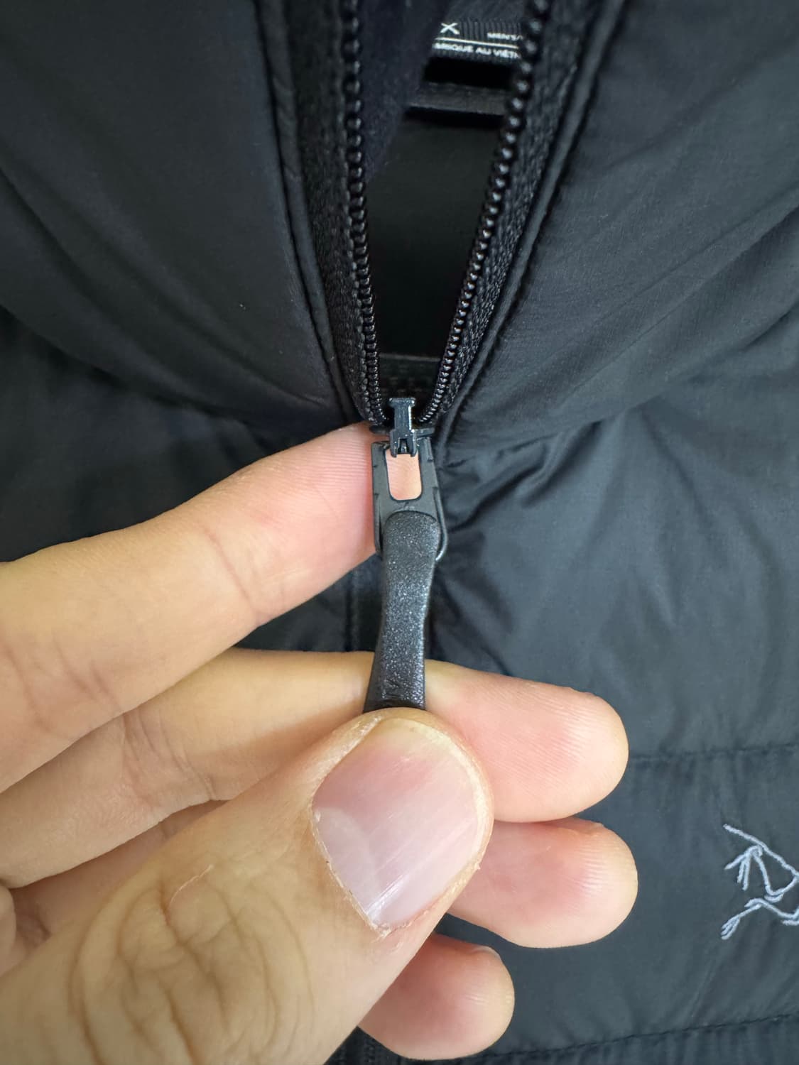 L 아크테릭스 세륨 후디 블랙 패딩 후드 점퍼 상품이미지3