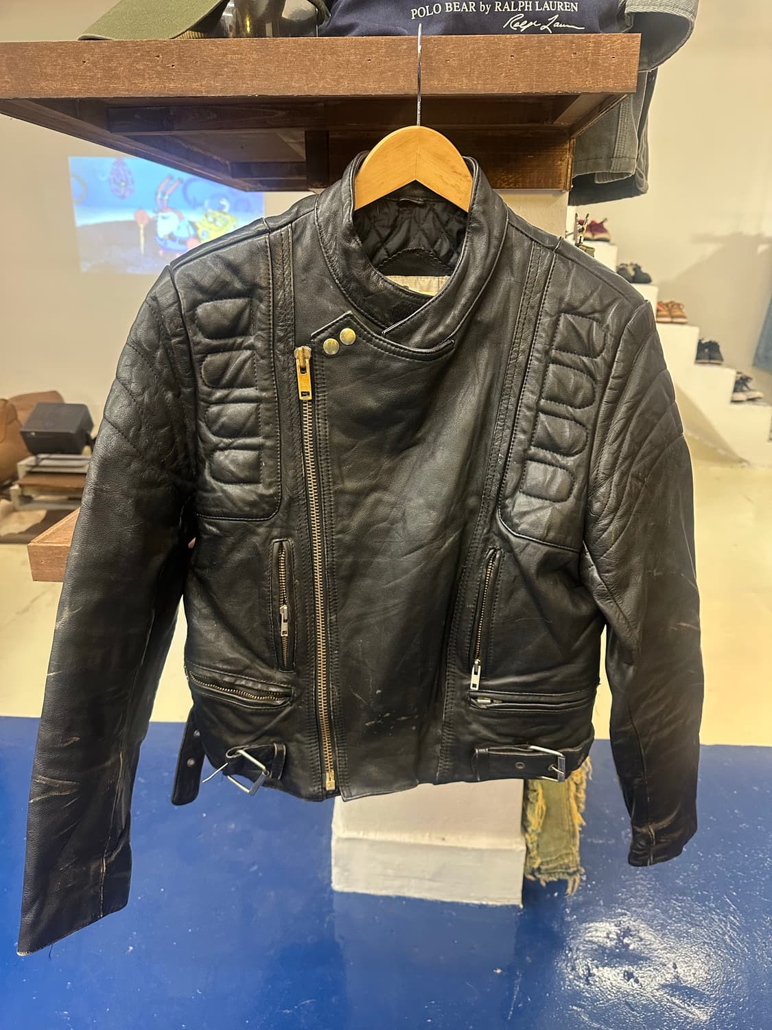 1990s biker 바이커 레더자켓  상품이미지2