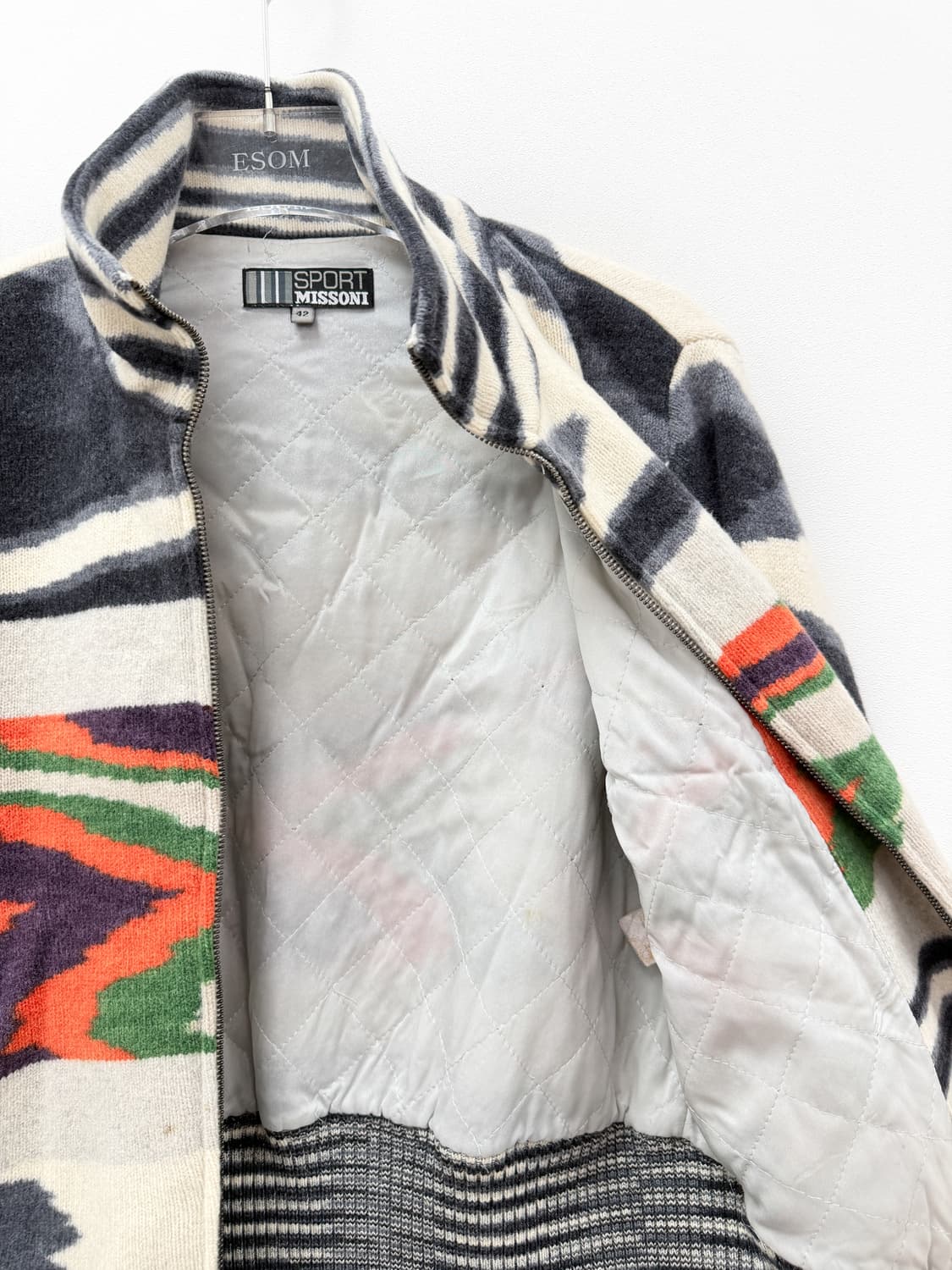 미쏘니 스포츠 패턴 울 집업 자켓 상품이미지6