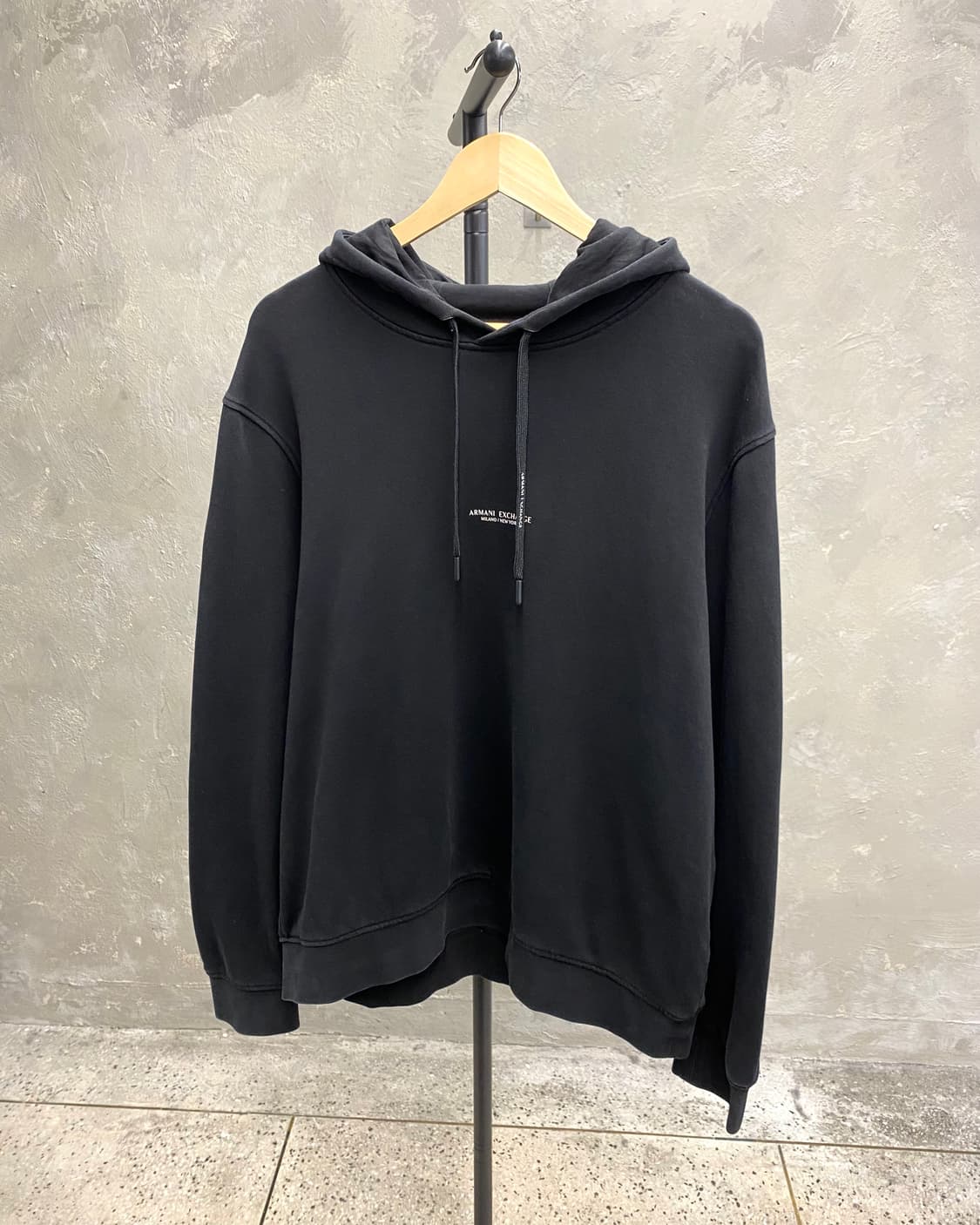 [XL] 아르마니 익스체인즈 블랙 스펠아웃 후디 상품이미지2