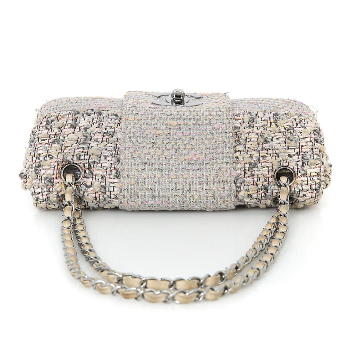 샤넬 판타지 트위드 체인 숄더백 CC 은장 플랩백 상품이미지6