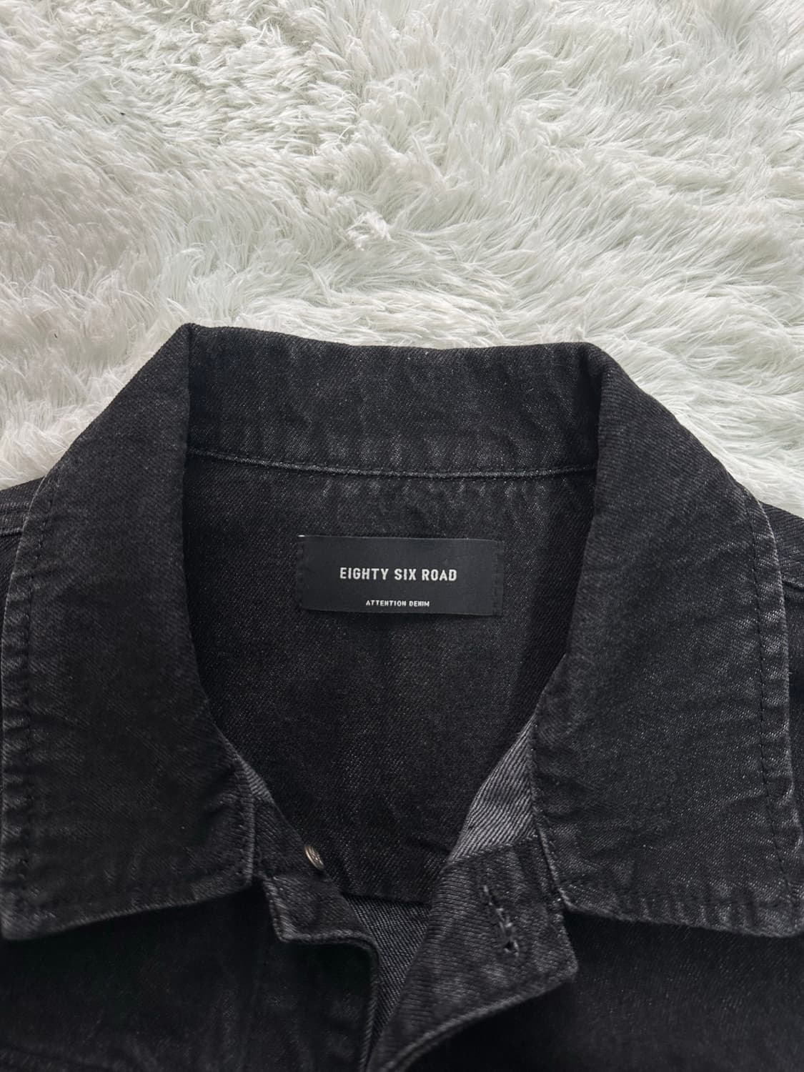 86road Washing denim jacket (Black) M 상품이미지5