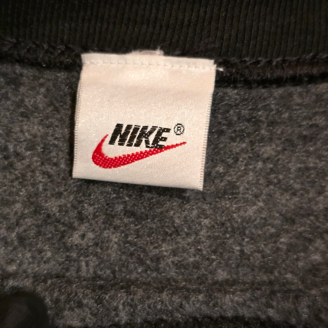90s NIKE 스펠 아웃 로고 스우시 아플리케 크루넥 스웻셔츠 상품이미지5
