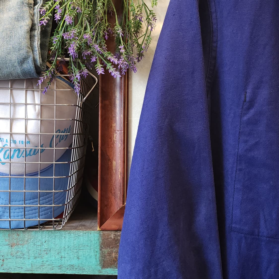 60s 프렌치 워크자켓 프렌치자켓 블루 워크자켓 48 상품이미지6