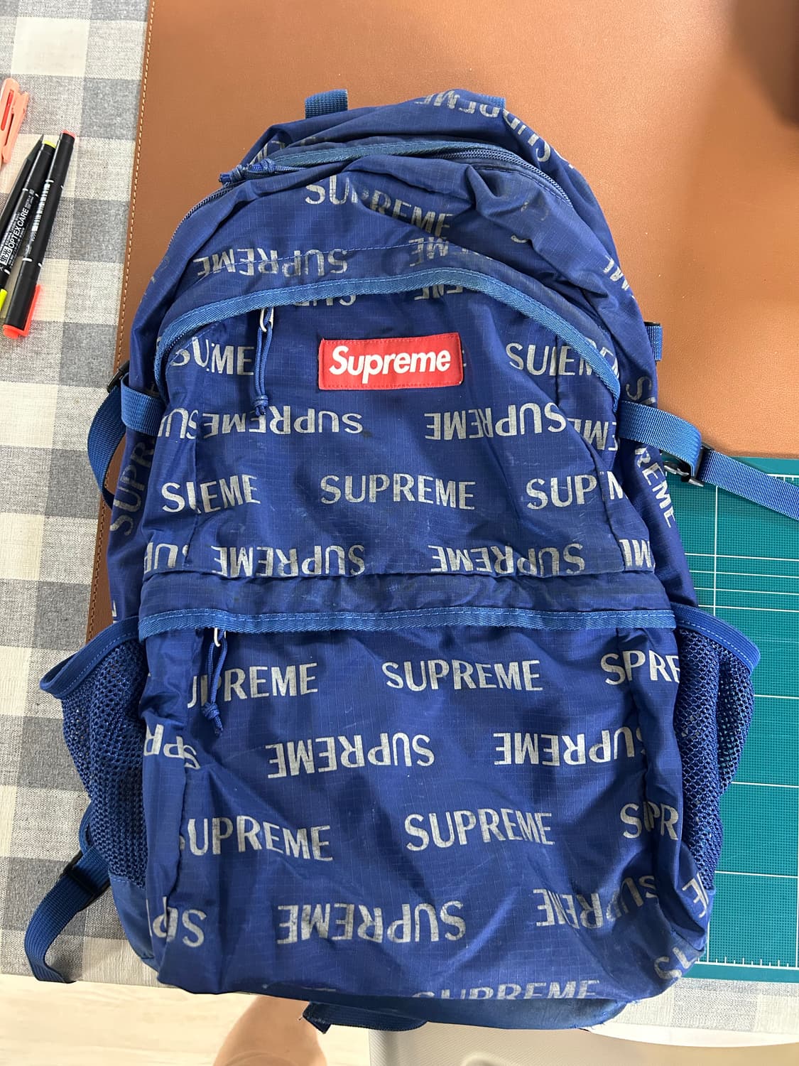 Supreme 3m blue backpack 상품이미지1