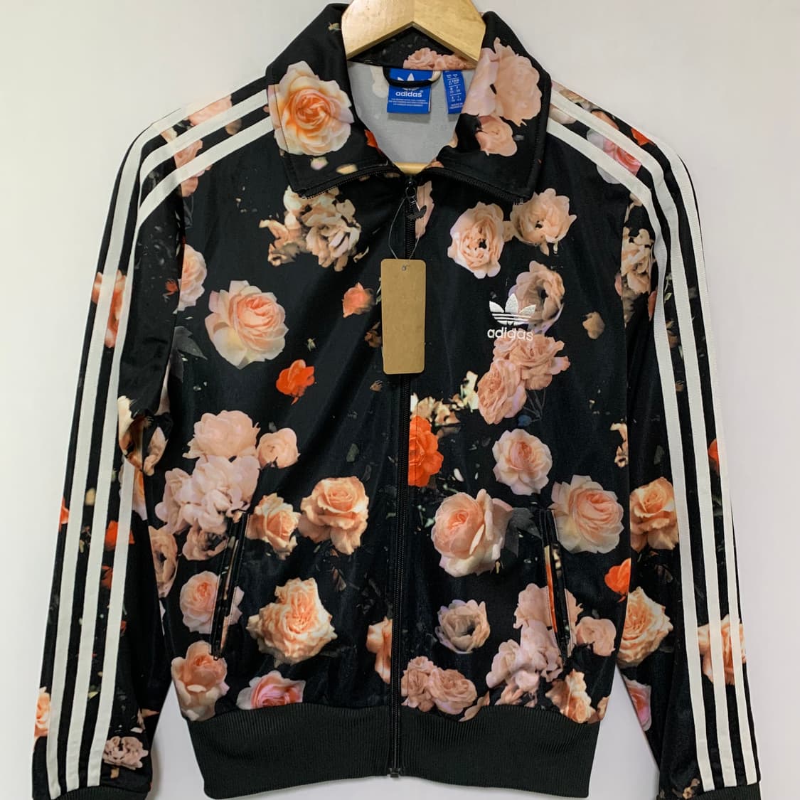 아디다스 플라워 패턴 파이어버드 트랙탑 져지 36 사이즈 빈티지 상품이미지3