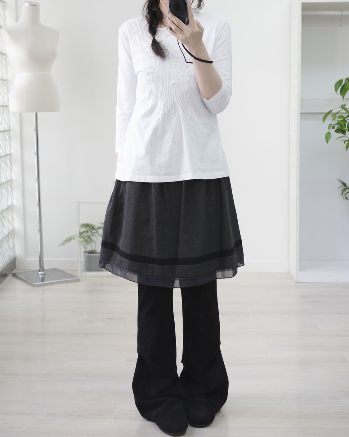  Klein plus charcoal skirt 상품이미지1