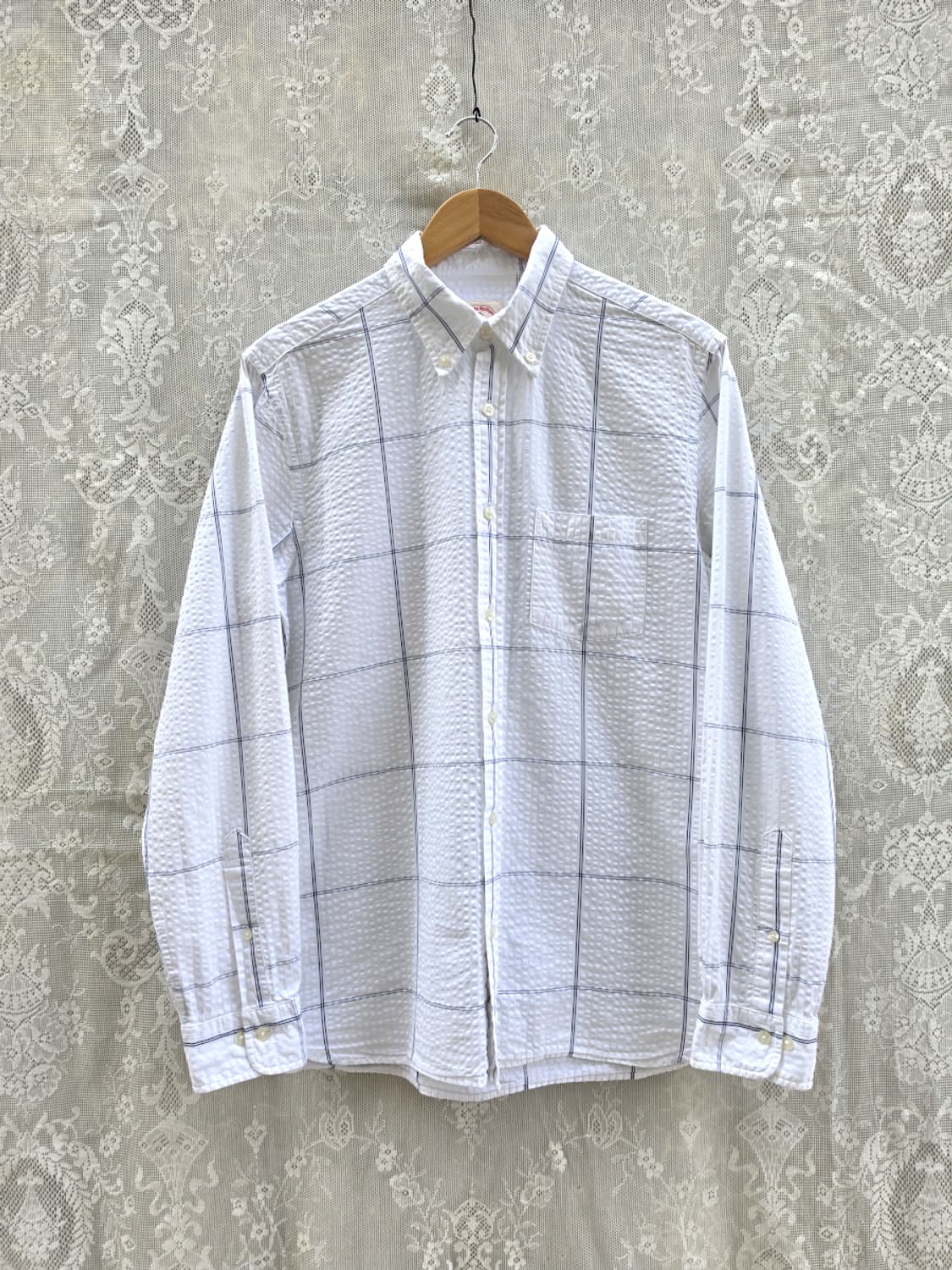 브룩스 브라더스 레드 플리스 시어서커 원단 상품이미지1