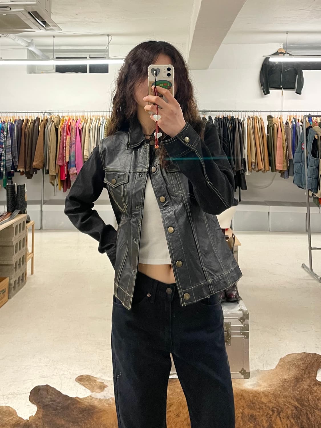 VTG leather denim jacket 일본빈티지 레더 데님 자켓 상품이미지8